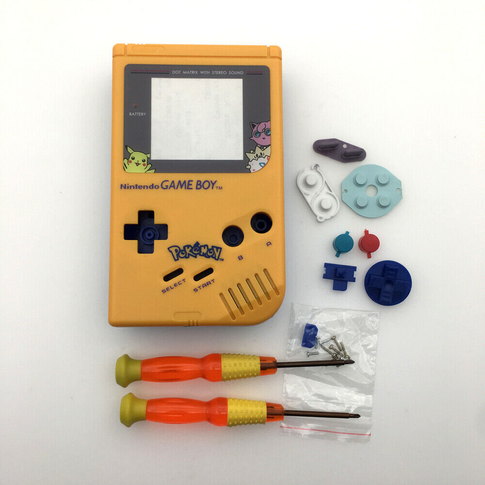 New Blue+Yellow For Game Boy Classic DMG GBO Console Pokemen Housing Shell Case