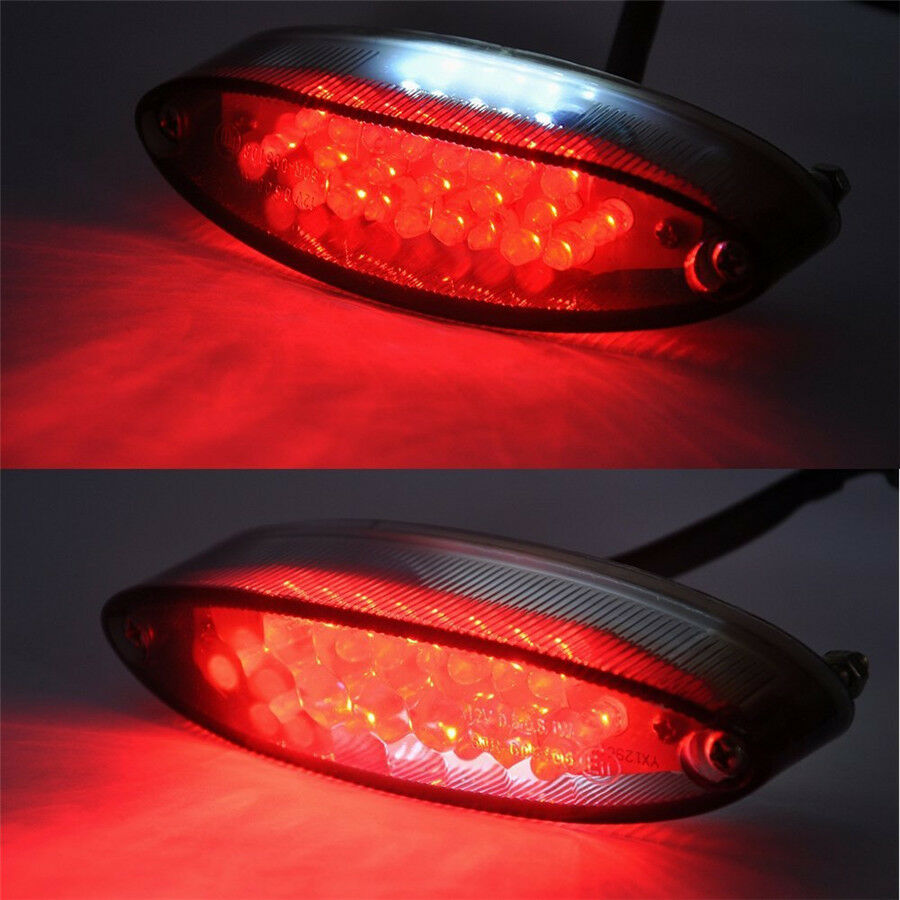 Universal Motorcycle ATV 28 LED Tail Lamp Brake Stop Running License Plate Light