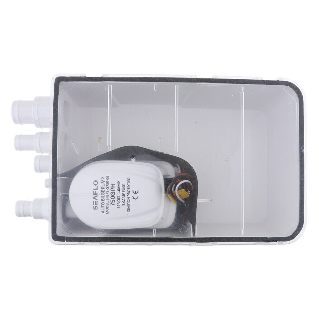 Shower Sump Pump In 24V 600GPH System Auto Bilge Drain Box Air Vent Boat