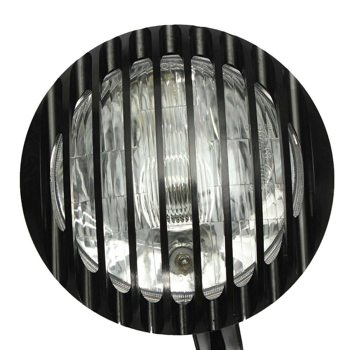 6 Inch Motorcycle Black Round CNC Aluminum