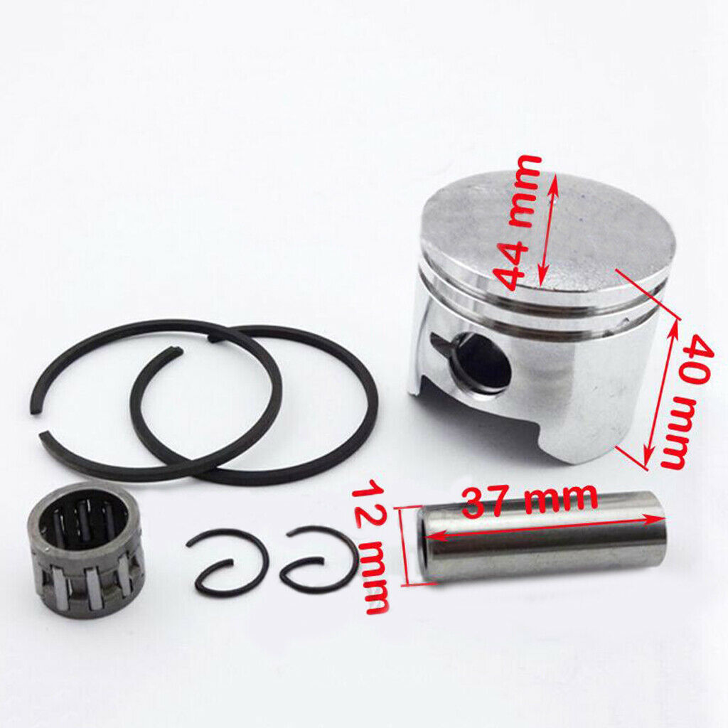 Universal 44mm Cylinder 12mm Piston Kit w/ Ring Pin for 49cc 2 Stroke Engine