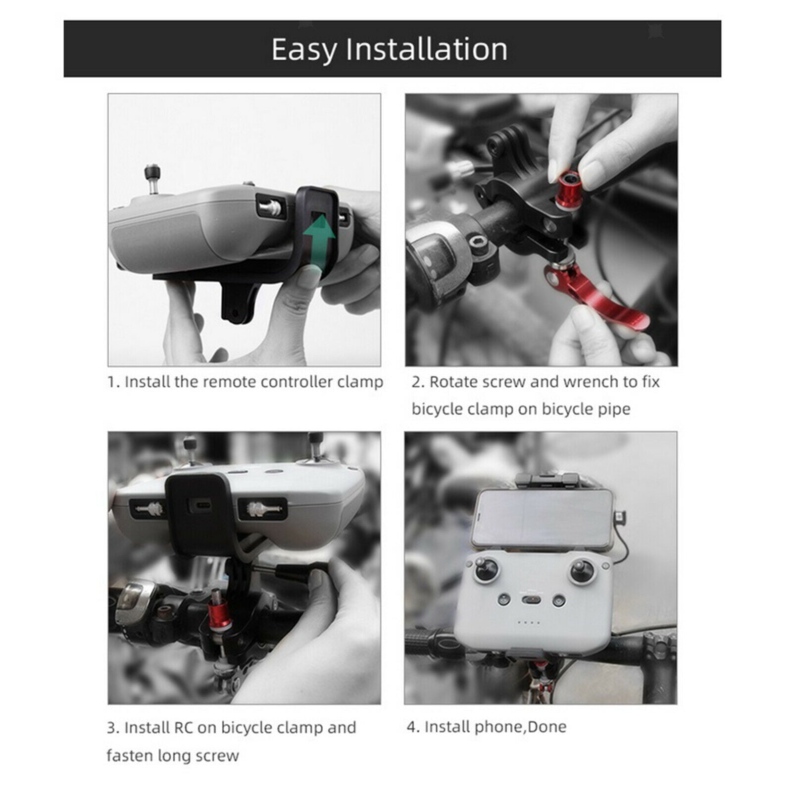 Drone Remote Controller Bike Bracket Holder Clamp for Dji Mavic Air 2S Spark