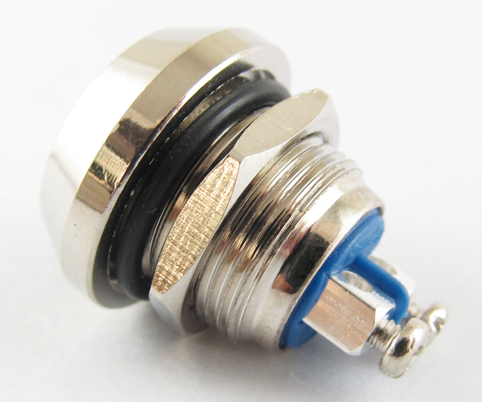 10pcs Blue Metal Round Dome Push Button Momentary Waterproof Switch 12mm QN12-A5