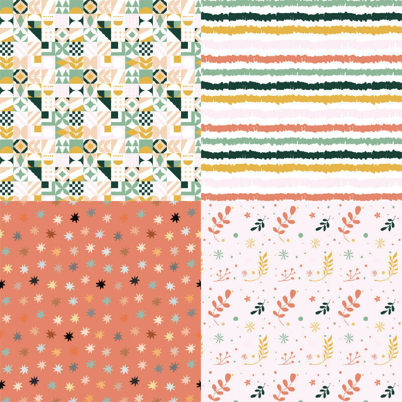 12Pcs Fox Paper Pad Single-sided Scrapbooking Photo Album Card Journal Decor DIY