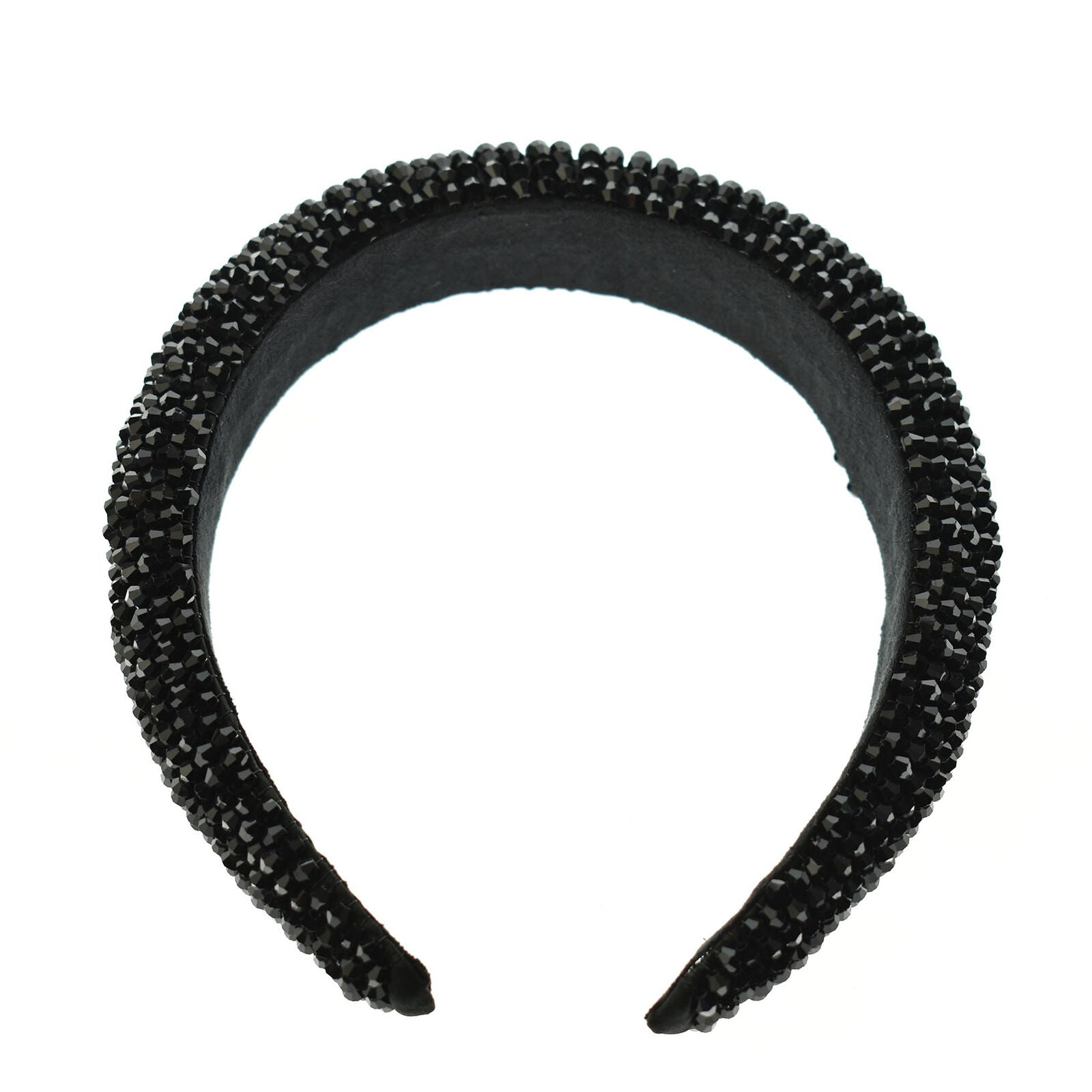 Women Rhinestone Headband Bling Padded Baroque Crystal Fashion Hair Band Party