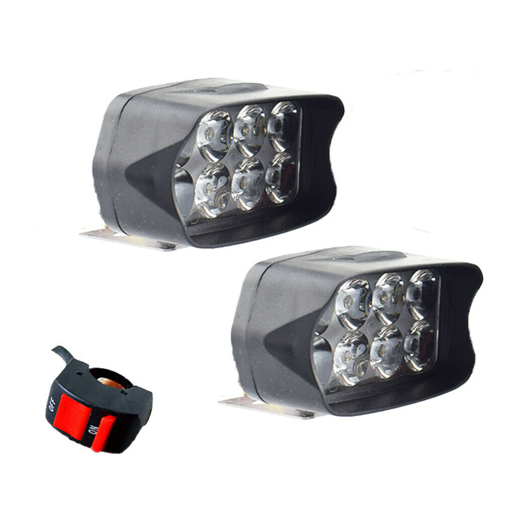 Motorcycles Waterproof 12V LED Dual Auxiliary Spot Lamp 12V 12w Super Bright