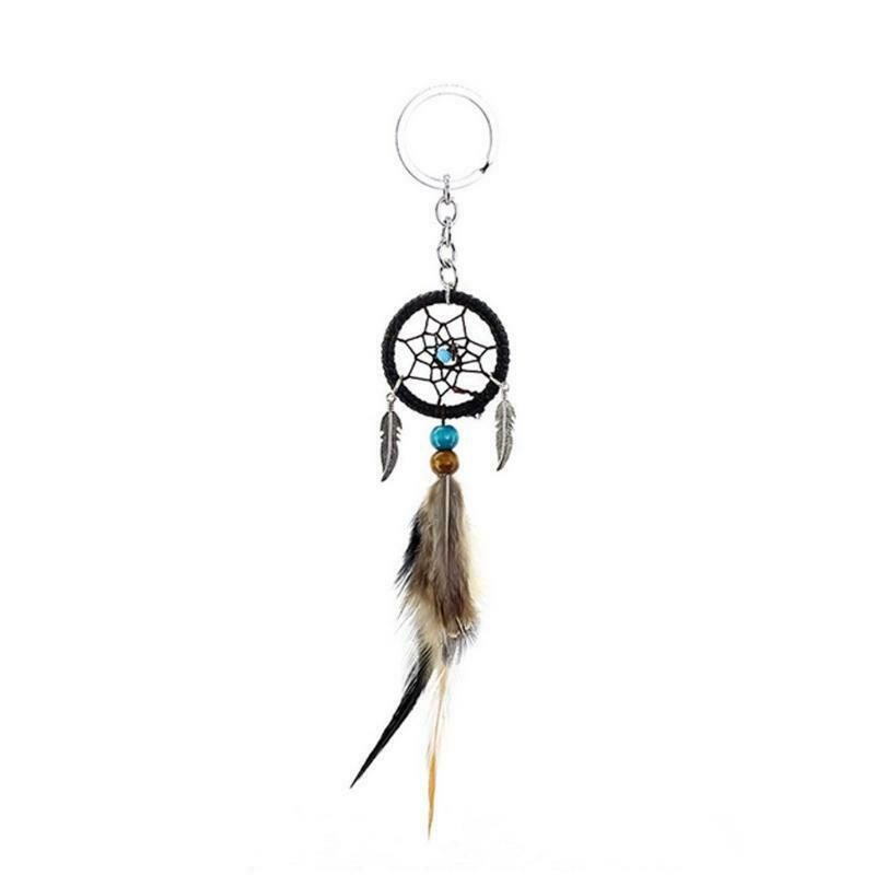 Handmade Feather Dream Catcher Keyring Keychain Car Bag Hanging Decoration Gift