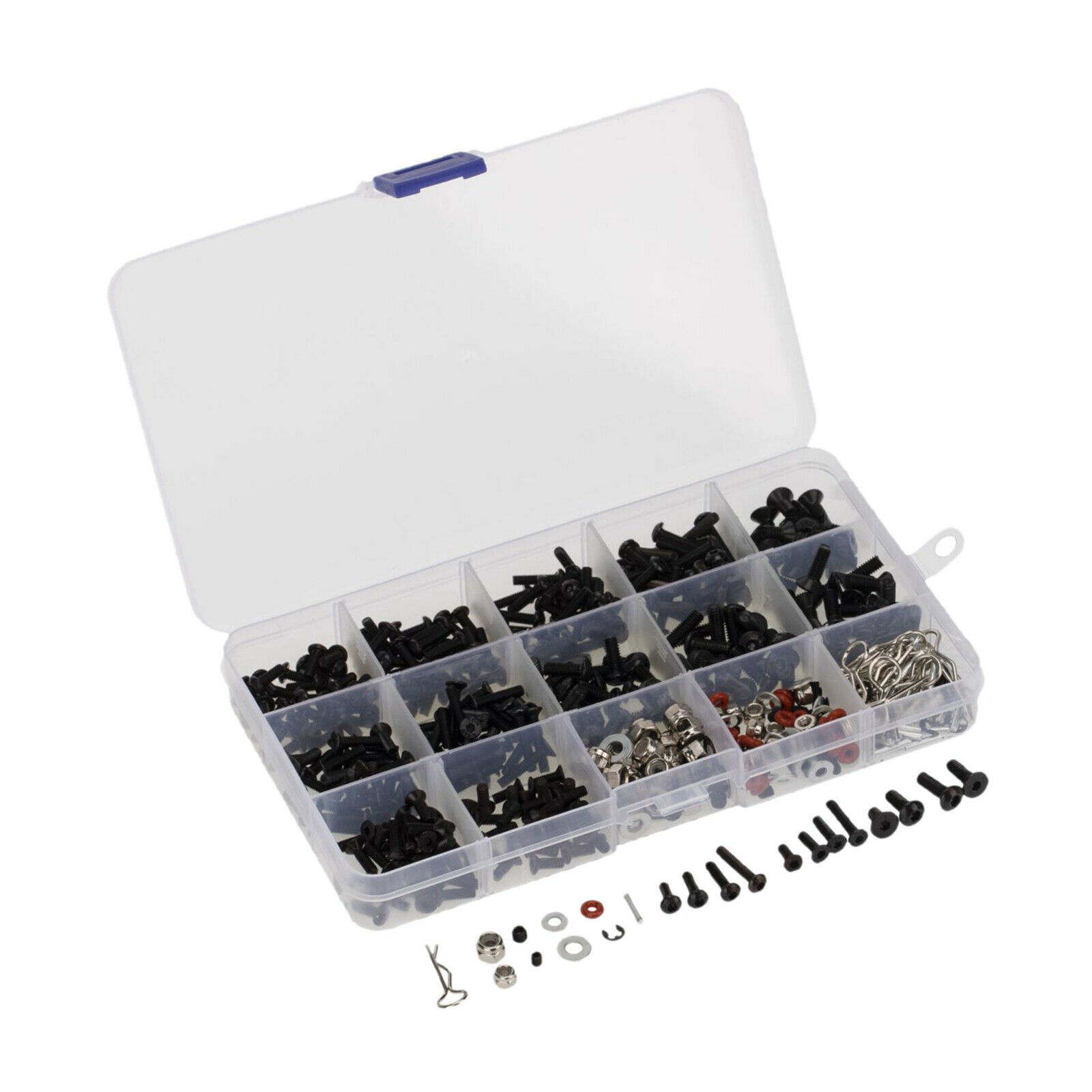 500Pcs RC Screw Kit M3 M4 Hex Screws Nut for 1/8 1/10 1/12 Scale RC Trucks