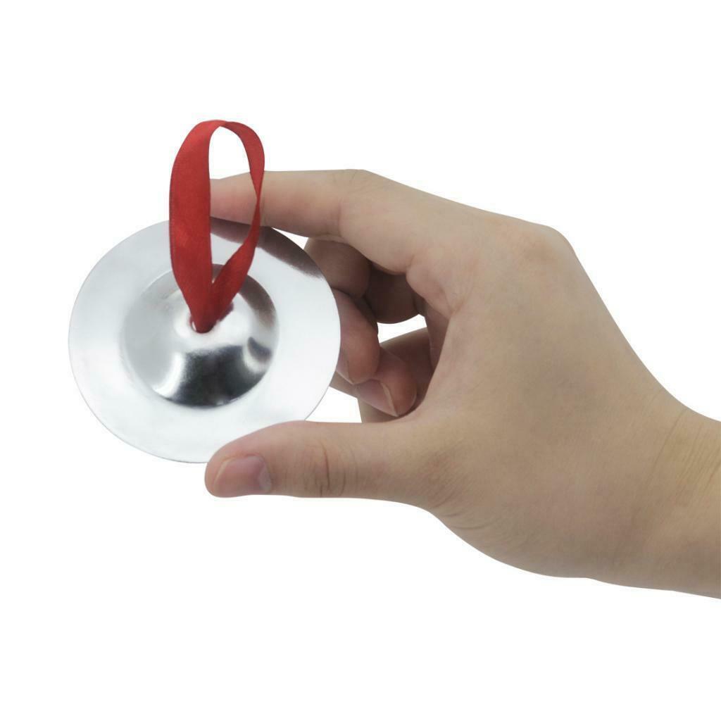 1 Pair Mini Finger Cymbals Rhythm Maker for Children Kids Boys Girls, Dia 6.5cm/
