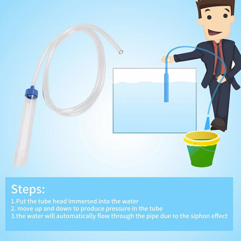 Siphon For Aquarium Fish Vacuum Gravel Water Filter Cleaner Siphon Cleane wHSJC
