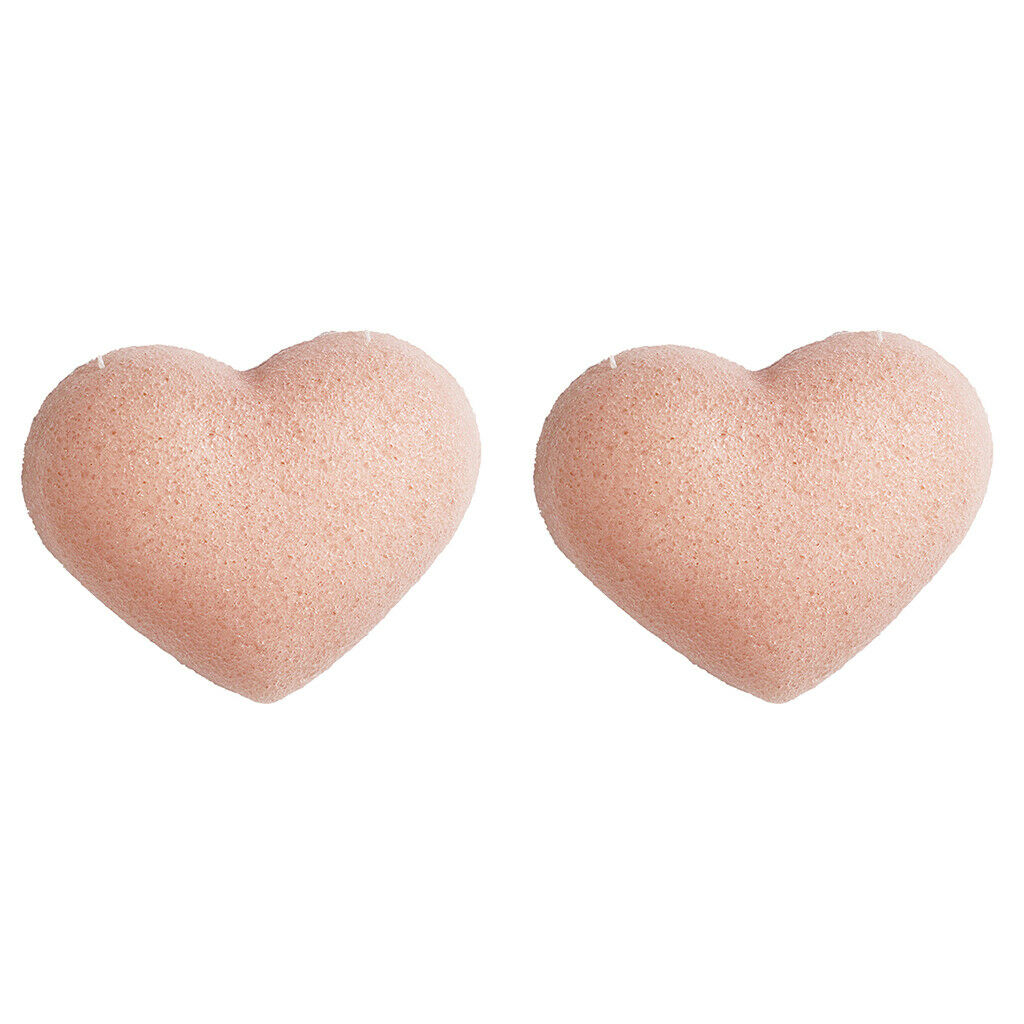 2X Konjac Cleaning Sponges Puffs Exfoliating Facial Sponges Cherry Powder