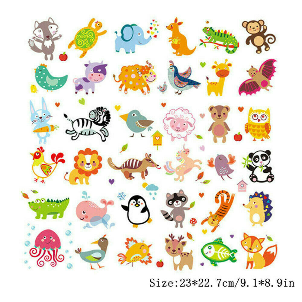 DIY Animals Patches Heat Transfer Iron On Patch Washable Clothes Stickers ~00