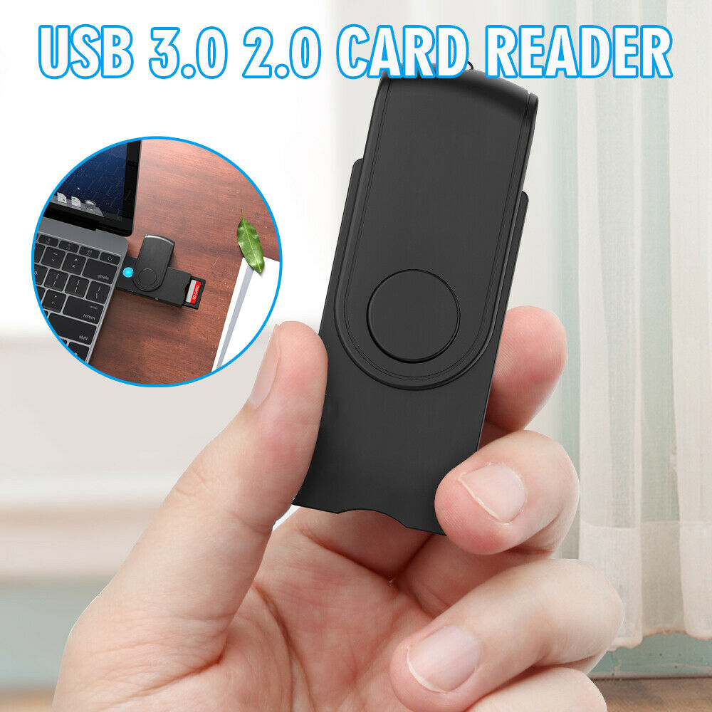 USB 3.0 2.0 CAC Smart Card Reader Micro SD/TF Memory ID Bank Adapter Converter