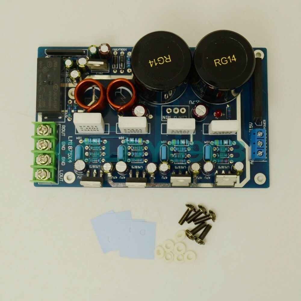 LM1875 Parallel 2.0 Amplifier Board with C1237 Below-50 W + 50 W (with cone out)