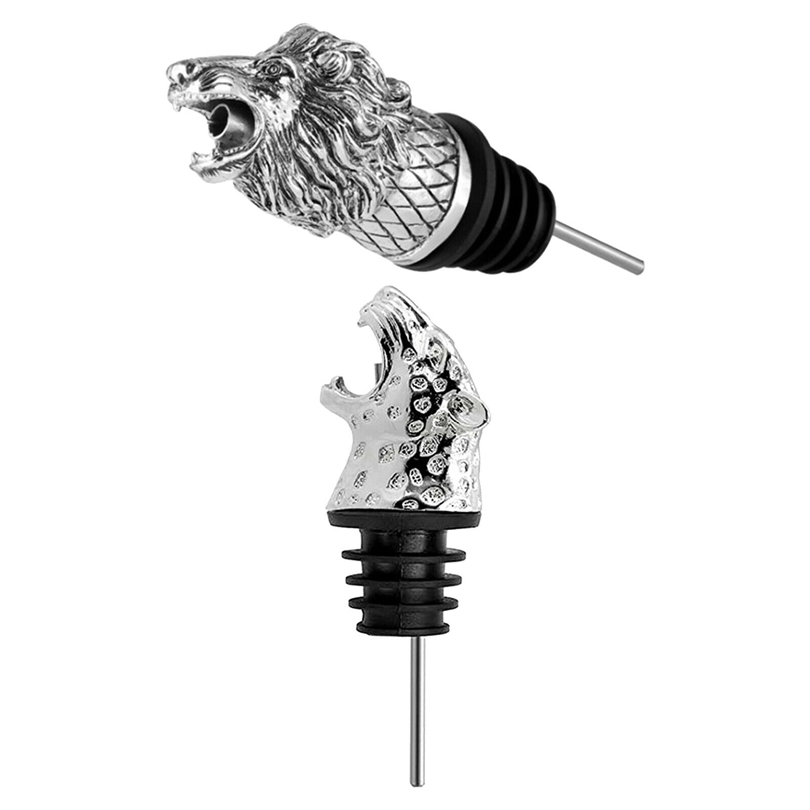 2pcs Metal Wine Bottle Champagne Pourer Stopper Wine Caps Sealers Preservers