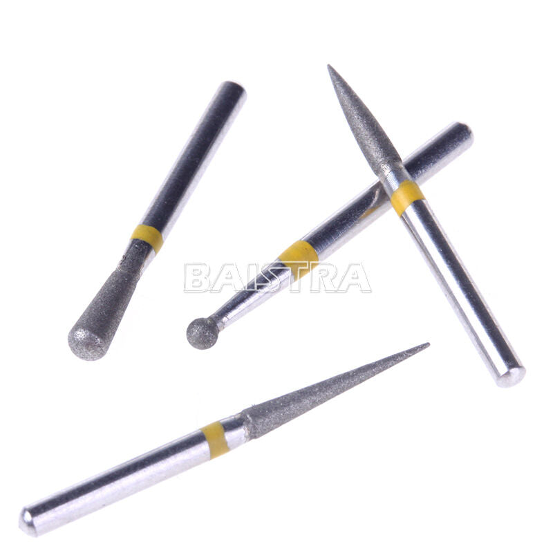 100X Dental Diamond Burs for Teeth Porcelain Ceramic Composite Polishing FG-105
