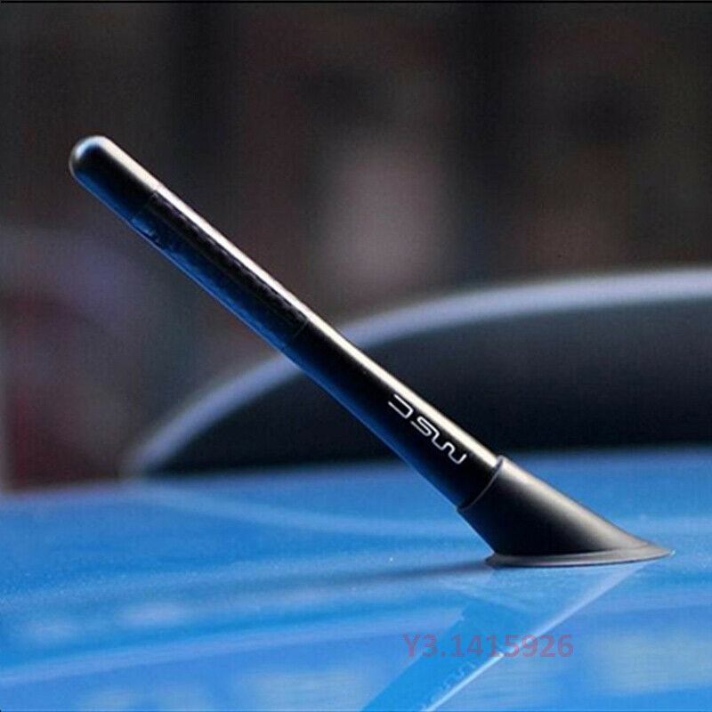 4.7" Carbon Fiber Black Mini Short Car AM/FM Radio Antenna Mast for Ford Focus