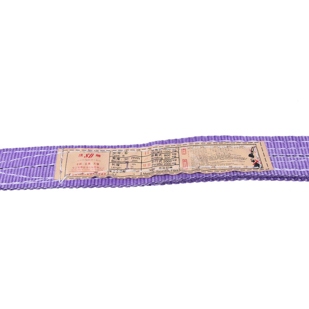 2x 1m Lifting Strap Towing Pull Rope Cable Road Recovery Trailor 1 Ton