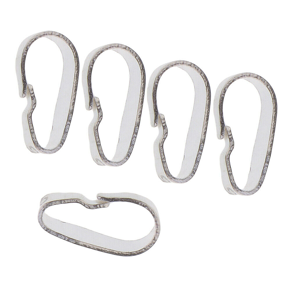 5x Pinch Clasp Jewelry Making Jade Stone Pendants Charms Bail Connector 6mm