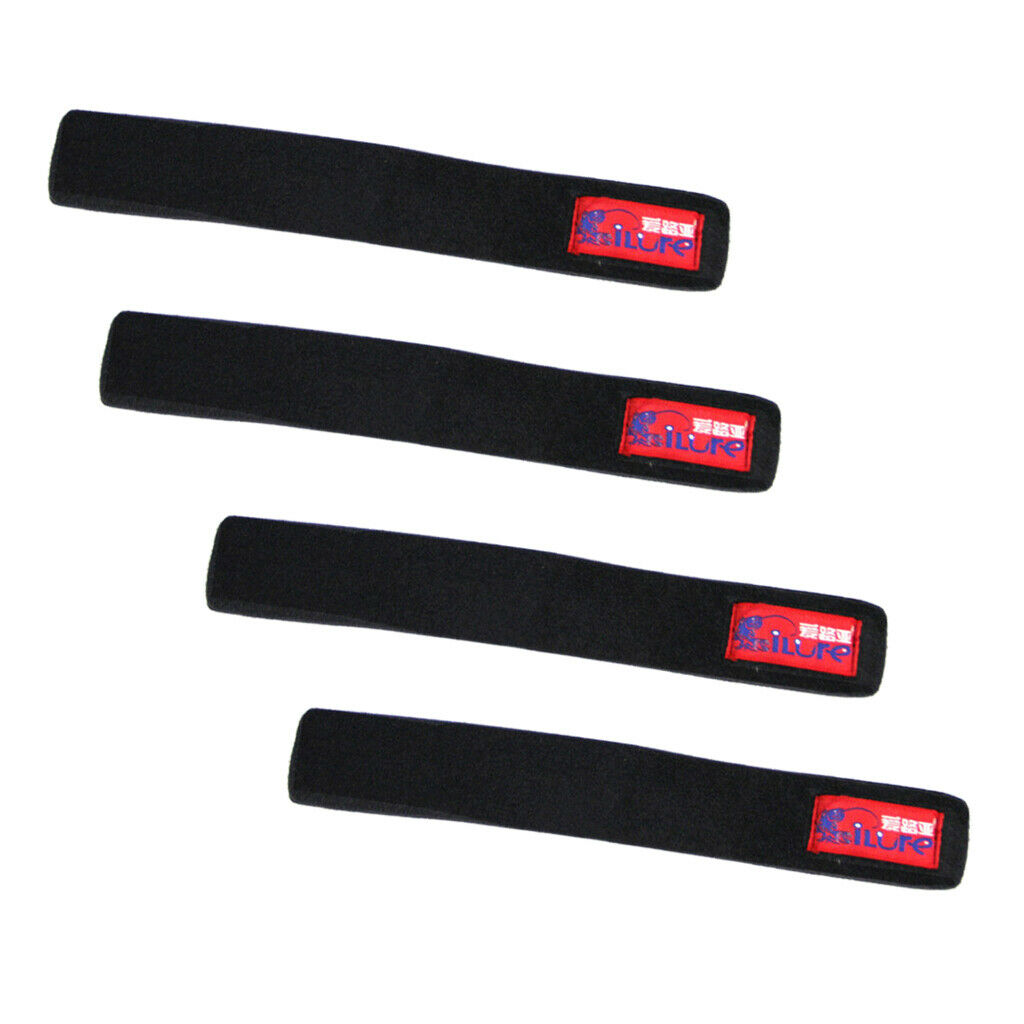 4 pcs Fishing Rods Belts Tie Tackle Strap Wrap Band Holder Handy Accessories