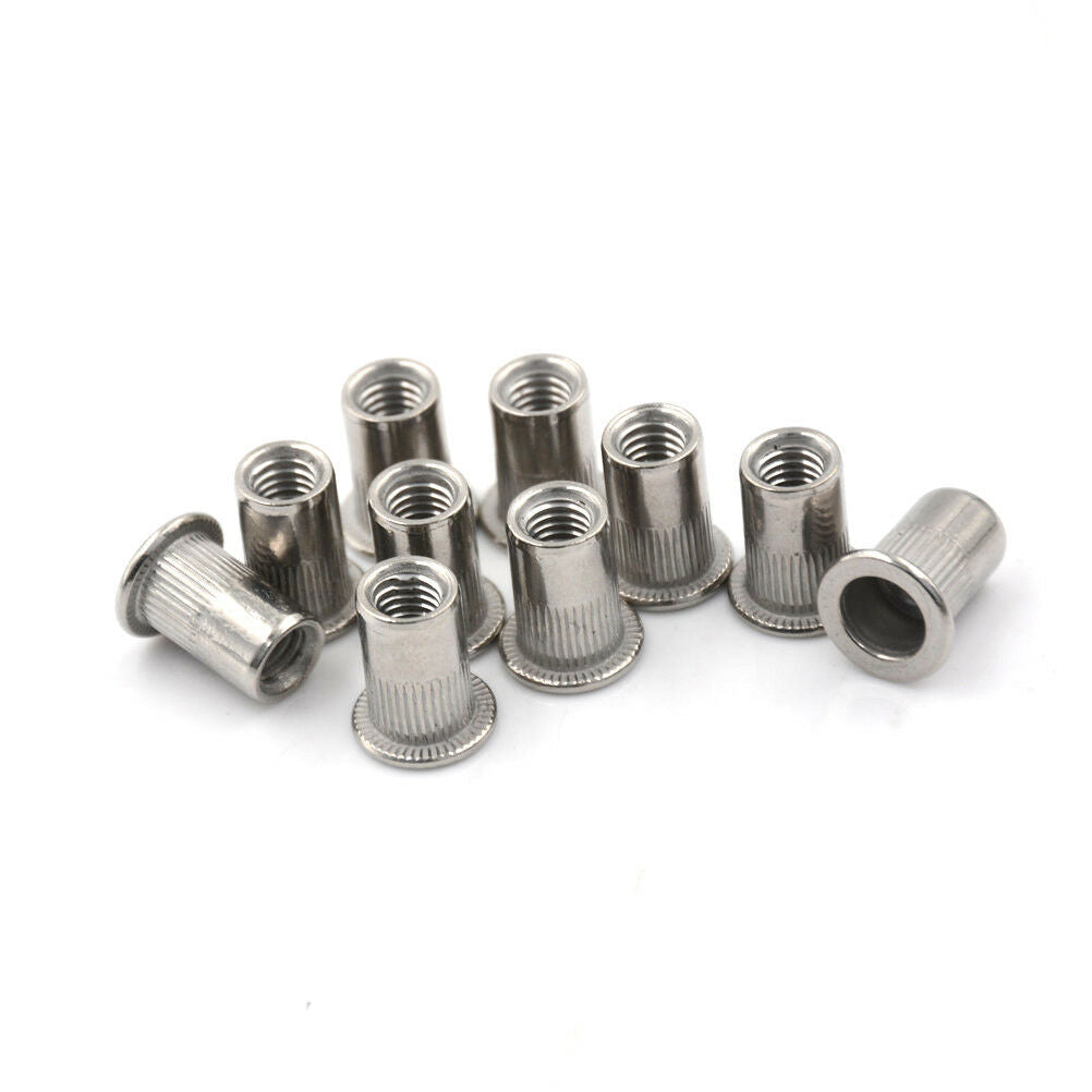 10 Pcs 304 Stainless Steel Rivet Nut Rivnut Insert Nutsert M6x15m.l8