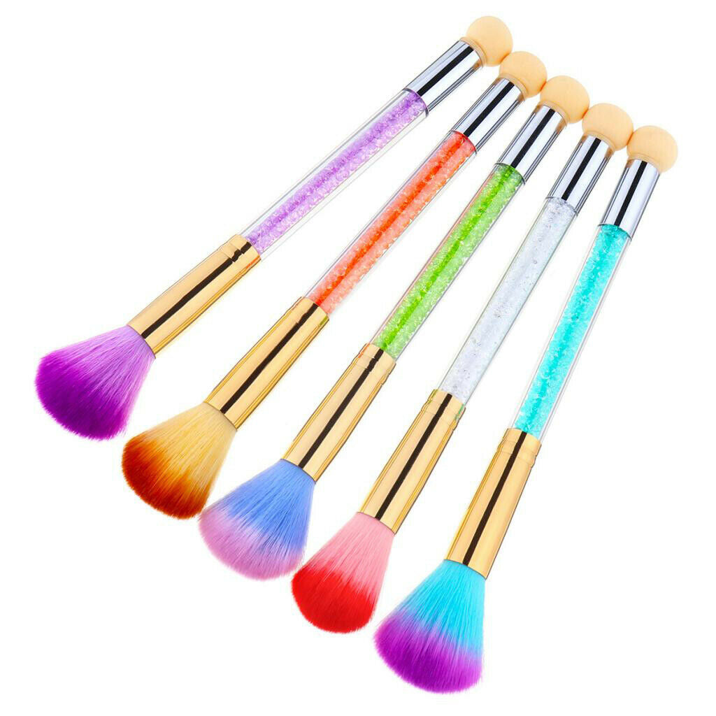 Nail Care Manicure Dust Remover Cleaner Brushes Makeup Powder Brushes Purple