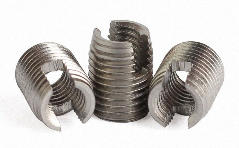 2Pcs M20 x 2.5mm Stainless Steel Solid Insert Thread Repairing Metal Threads