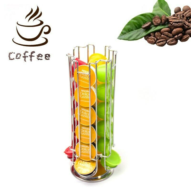24 Pod Capsule Storage Rotating Coffee Capsule Holder fit for Dolce Gusto BS5