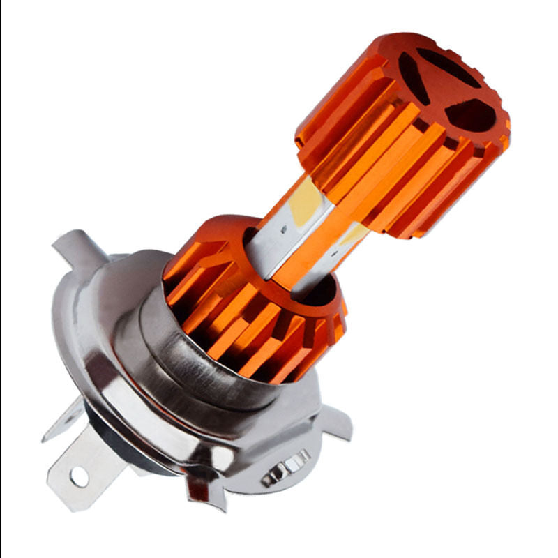 1x H4 18W 3LED COB White 6500K Hi/Lo Beam Motorcycle Headlight Front Lamp Bulb