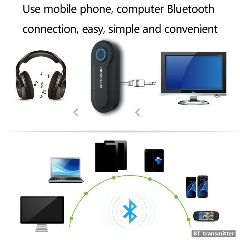 Bluetooth Transmitter 3.5MM Jack Audio Adapter Wireless Bluetooth Stereo AudioP4