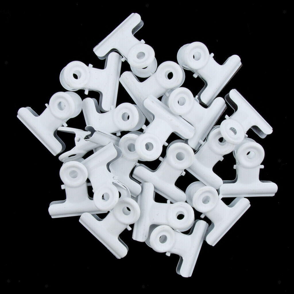 20 Pcs Metal Bulldog Clip Grip Clips for Paper Bag Money Photo Letter 31mm