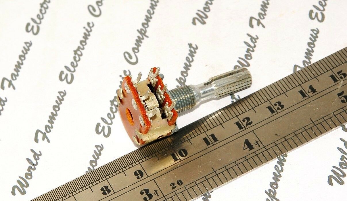 1pcs-ALPS 706F 250KB (250K typeB) Dual Step Carbon Potentiometer knurled - JAPAN