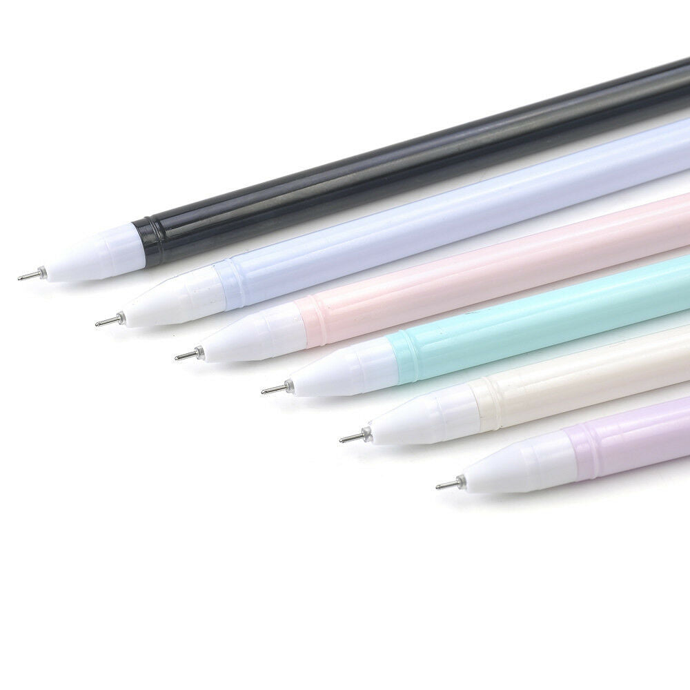 6PCS 0.5mm Cat Gel Pen Black Ink Pen Lovely Stationery School Office Supplies