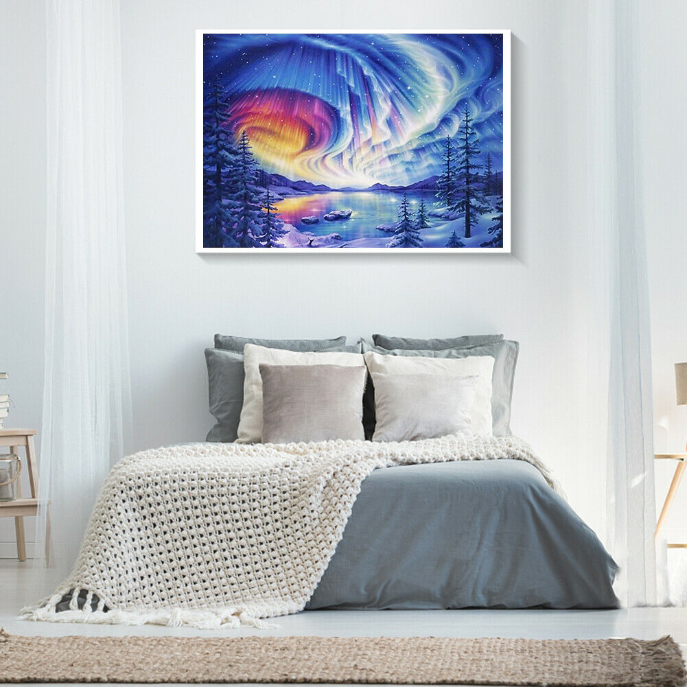 Aurora 5D DIY Diamond Painting Full Square Drill Cross Stitch Canvas Art  @