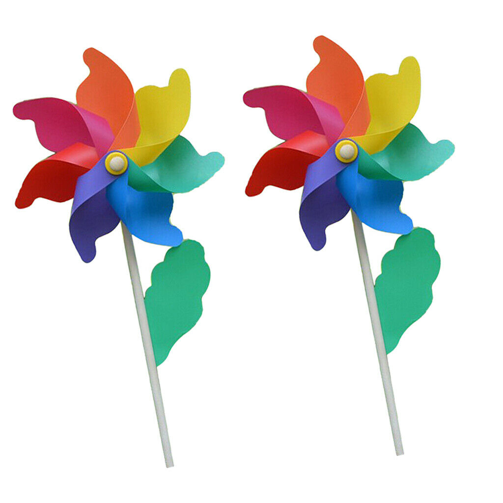2X 56cm Height Windmills Wind Spinner Outdoor Lawn Field Yard Park Ornament