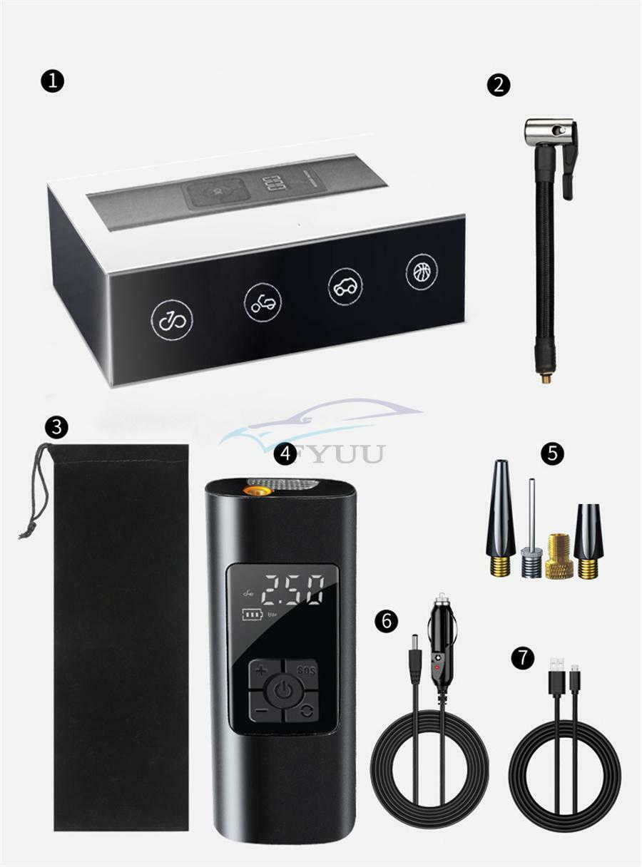 1 Set DC 12V 140psi Portable Electric Digital Display Car Air Pump Mini Inflator