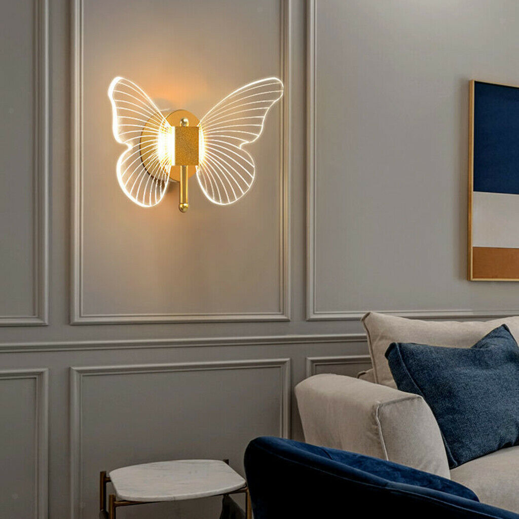 Modern Butterfly Wall Lamp Indoor Bedroom Hallway Cafe Bar Corridor Decor
