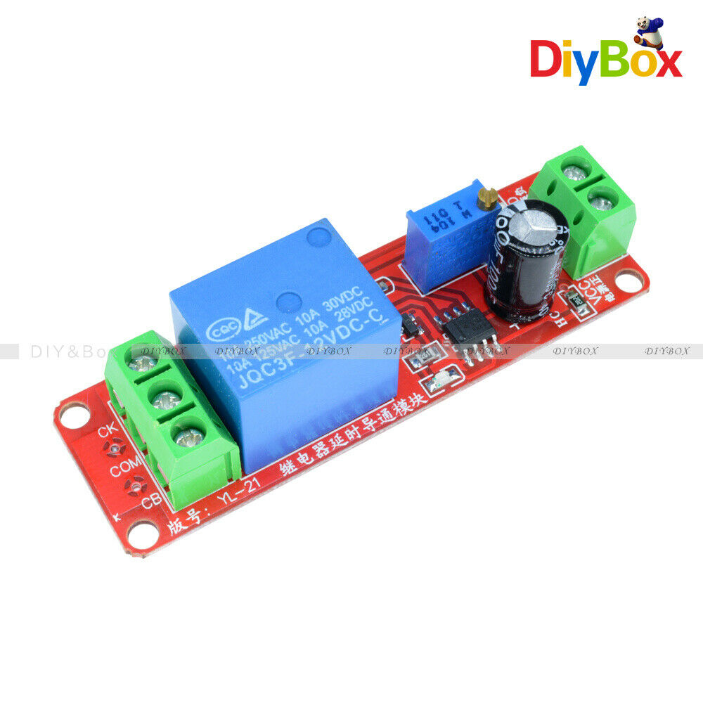 Delay Adjustable Timer Relay Switch Module 12V 0-10 Second NE555 Oscillator