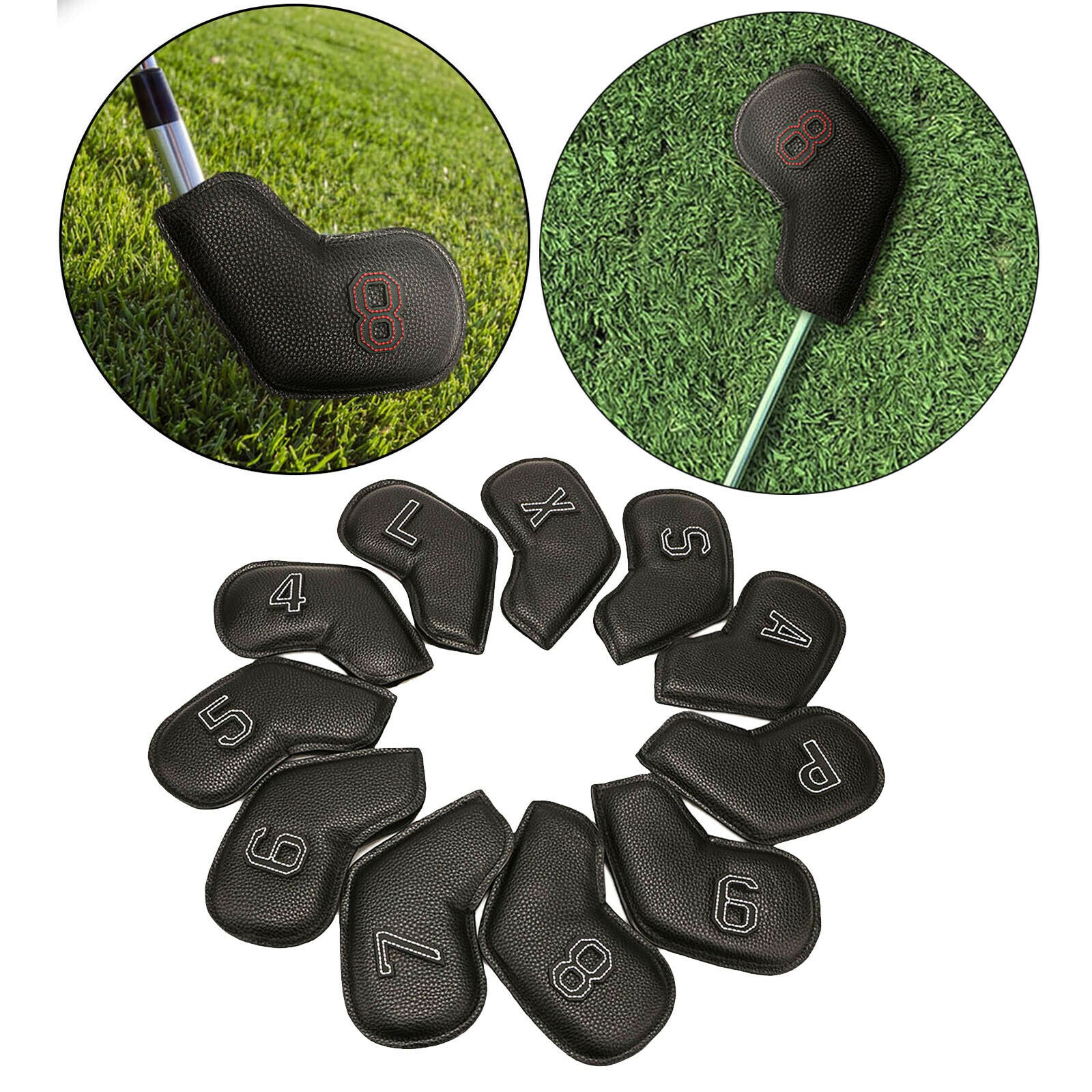 11pcs Waterproof Golf Club Iron Cover Protection Headcover Universal Fit