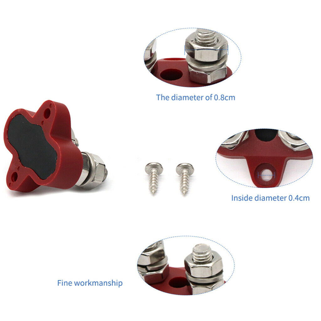 1 Piece Red Terminal Block Power Distribution Block Power Connection Block