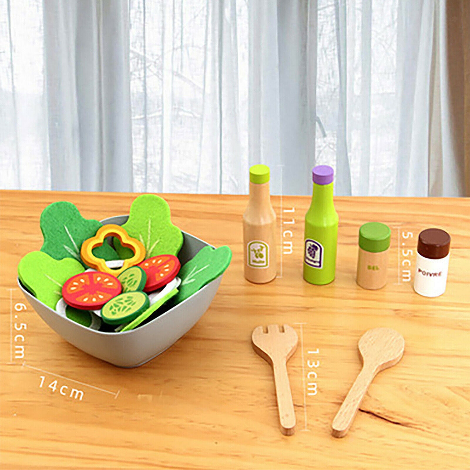 Game Simulation Kitchen Fruit Vegetable Salad Making Learning Toys Gift for Kids