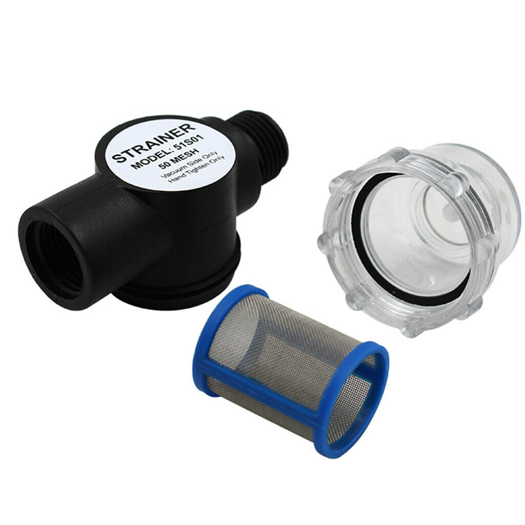 2x 1/2"-14 FNPT Inline Strainer for 33/34/42/44/51/54 Series Diaphragm Pumps
