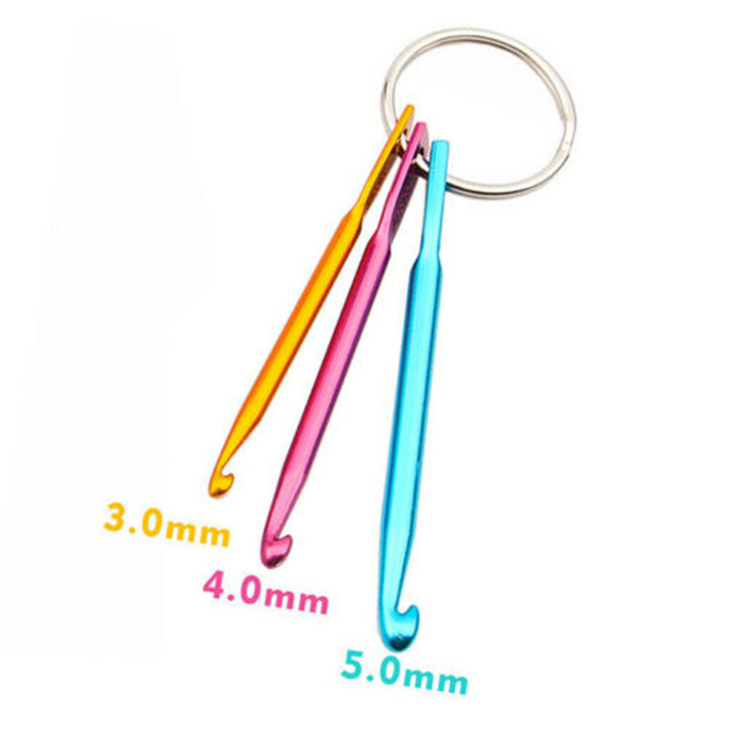2 Sets of Aluminium Crochet Hooks Coloured Crochet Hooks Needles with a Metal