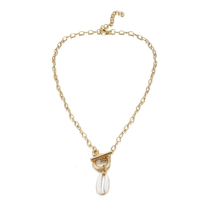 Women Boho Natural Cowrie Shell Pendant Charm Chain Necklace Beach Jewelry gt.DD