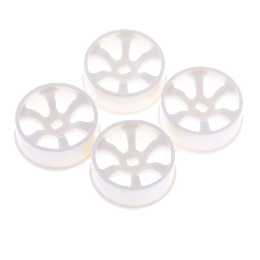 Pack of 4 1:28 White RC Wheel Rims for WLtoys K989 Drift Car Upgrade Parts