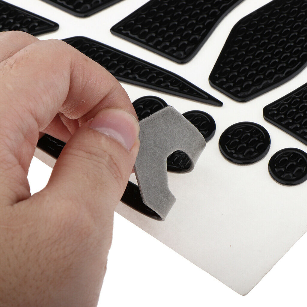 Anti-Slip Tank Pad Knee Protectors Gas Stickers for Motorcycle Red+Black