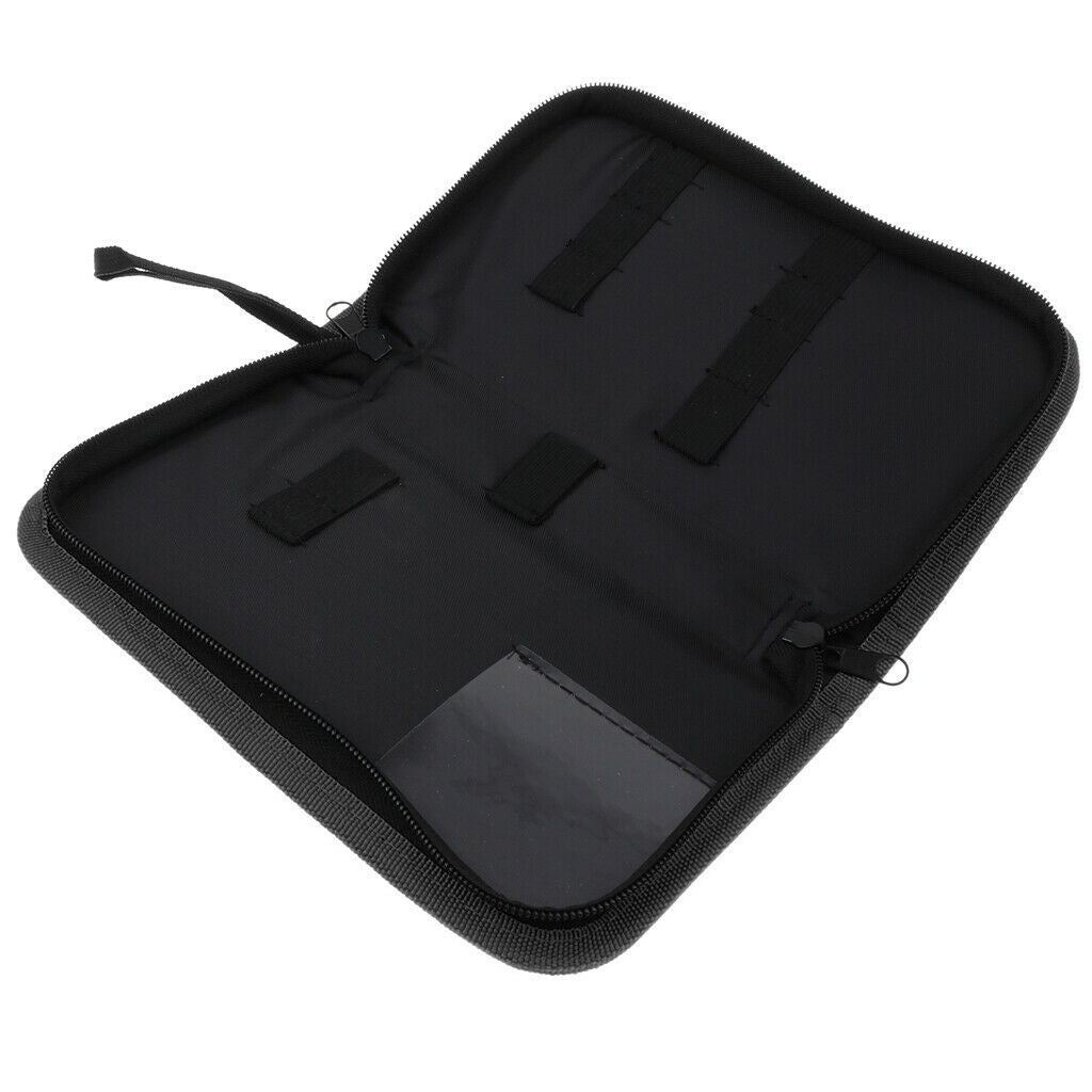 Durable Barber Hairdressing Bag Barber Leather Bag Beauty Brushes Kit Black