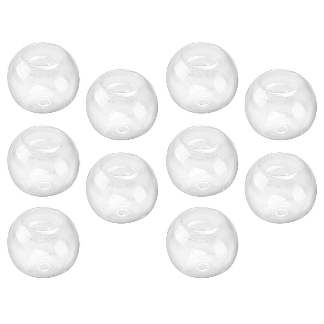 10pcs Glass Bauble Candle Holder Ball Shape Tea Light Candlestick Wedding Party