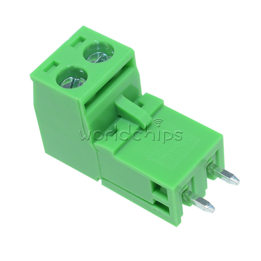 10Pcs KF2EDGK KF-2P 2Pin Right-Angle Plug-in Terminal Connector 5.08mm Pitch