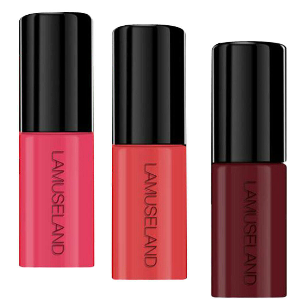 3 Color Matt Velvet Lip Gloss Liquid Lipstick Non-sticky Waterproof Makeup E